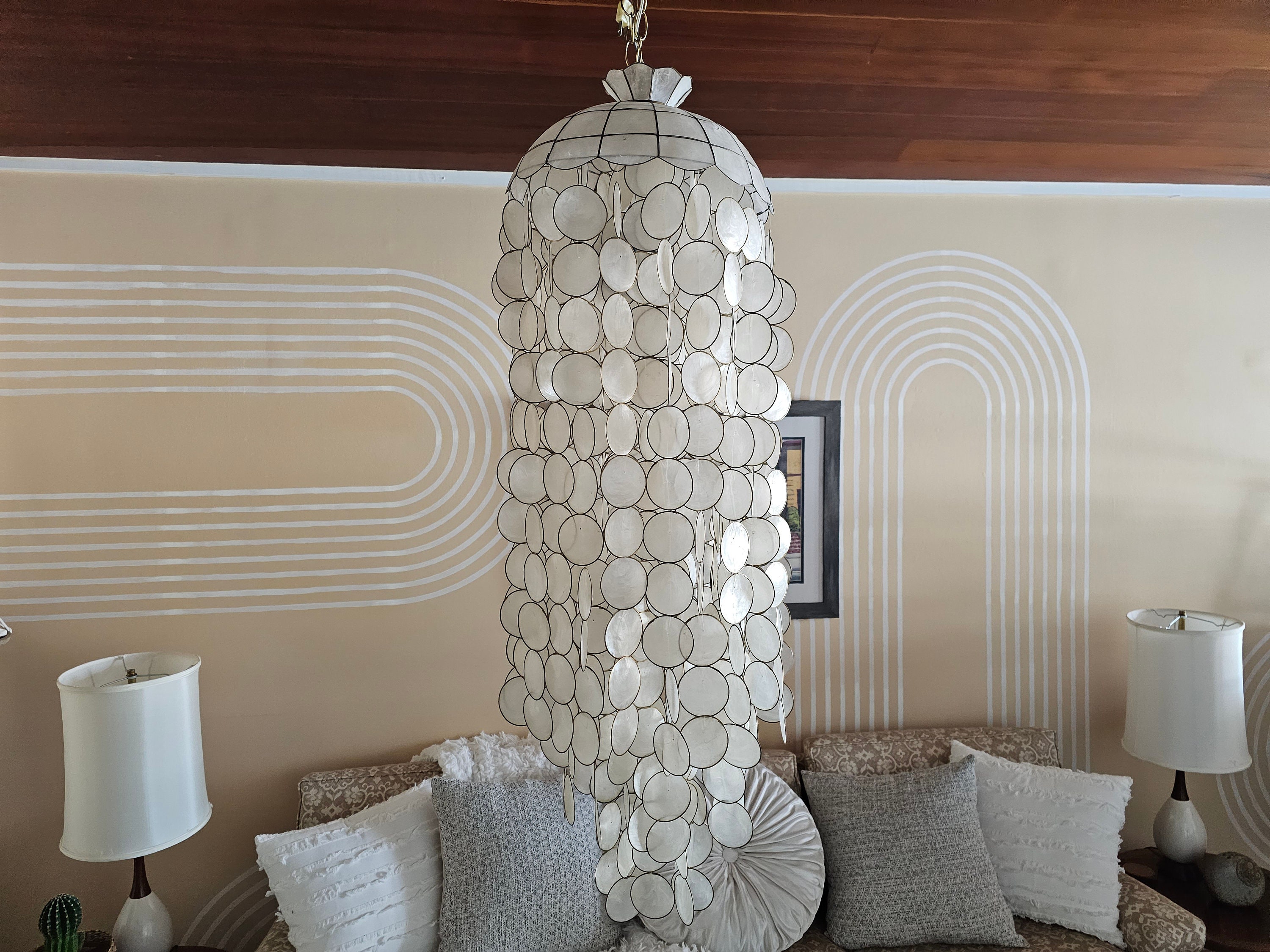 Capiz shell light fixture online