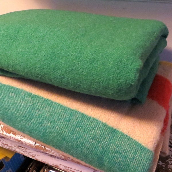 Vintage Blanket Wool Blanket Green Blanket Wool Blanket Winer Blanket Holland Health Blanket Van Wijk Blanket Antique Blanket Christmas Gift