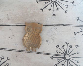 Vintage Brass Owl Ashtray Owl Dish Brass Owl Owl Trinket Dish Ring Catch