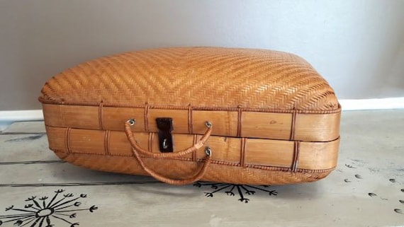 Woven Bamboo Suitcase Wicker Suitcase Wicker Stora