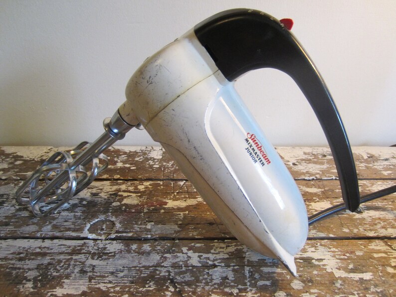 Vintage Hand Mixer Sunbeam Mixmaster Junior Baking Hand Held Etsy