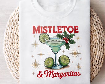 Mistletoe Margarita Christmas PNG, Cocktail Clipart (Digital Download)
