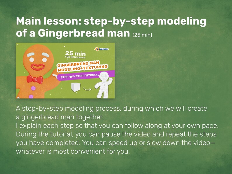 Blender 3D Modeling Tutorial for Beginners: Gingerbread Man (step-by ...