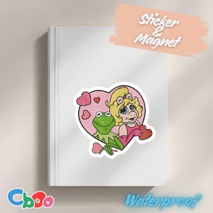 Kermit and Miss Piggy Sticker | Muppets Love Magnet