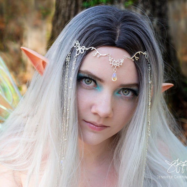 Silver Fairy Hair Jewelry, Fairy Crown, Elf Crown, Fairy Costume, Fairy Queen