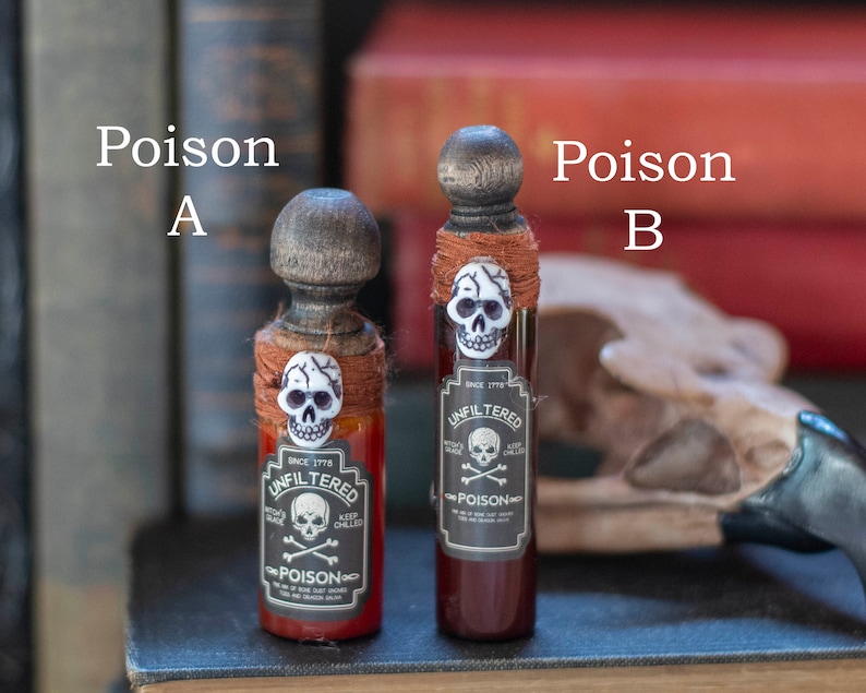 Mini Halloween Potion Bottles, Witch Potion Bottles, Halloween Decor, Altered Glass Bottle, Wizard Potion, Halloween Party, Wizarding School image 6