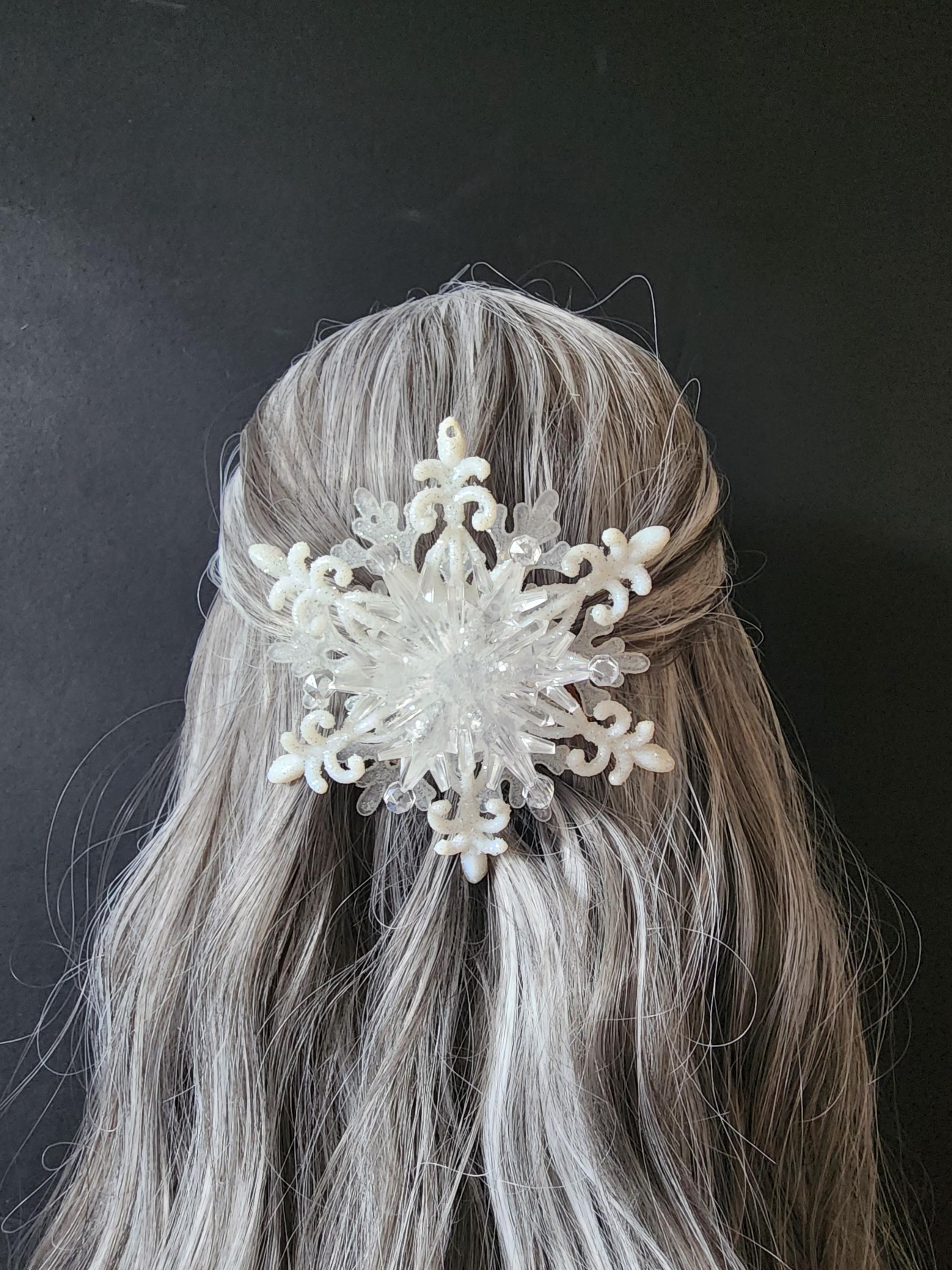 Dazzling Silver Snowflake Hair Accessory Snowflake Hair main image 4