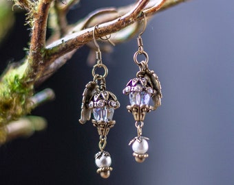 Fairycore Fairy Lantern Earrings, Fairy Costume, Fantasy Bridal Jewelry, Fairy Jewelry, Fairy Earrings, Hand Fasting, Fairytale Wedding