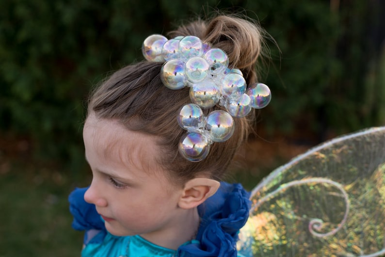 Set of Glass Bubble Hair Clips, Water Fairy, Mermaid Hair Clip, Fairy Costume, Mermaid Costume, Bubble Hair Clips, Bubbles, Mermaid Hair image 6