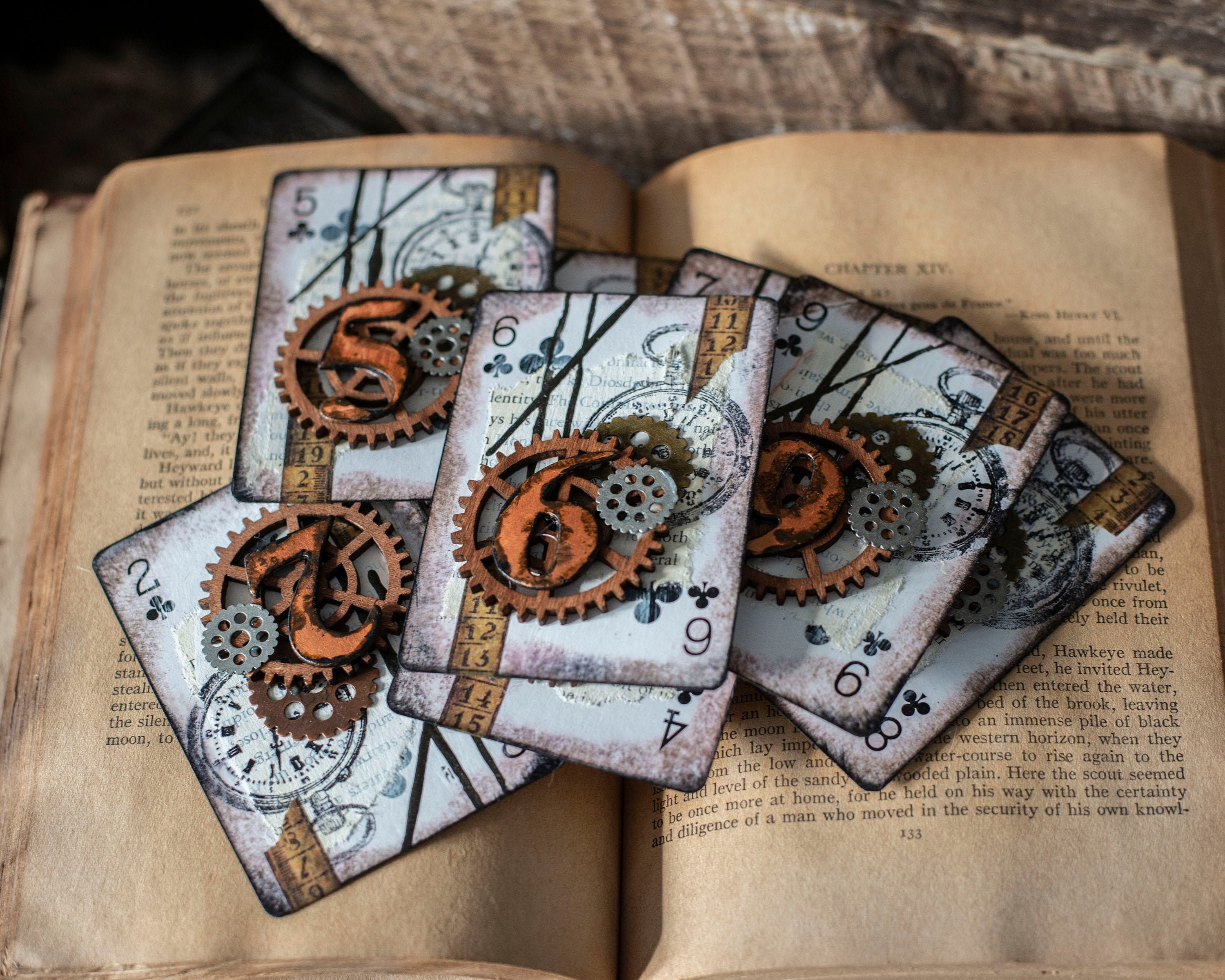 CrafTreat Reusable Steampunk Stencils for Painting on Wood, Wall and Tiles - Gears Stencil - 6x6 Inch - DIY Art and Craft Stencils - Clock Gear Stencil