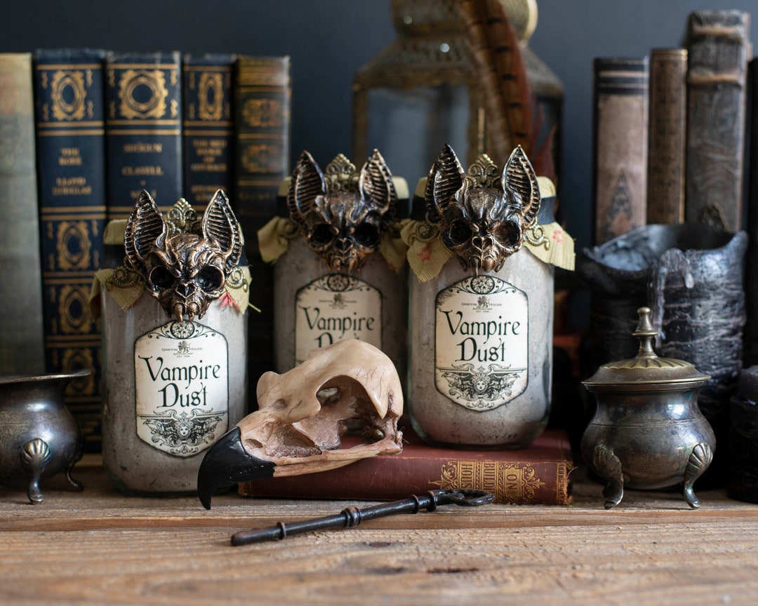 Vampire Dust Apothecary Jar Halloween Potion Bottle Vampire - Etsy