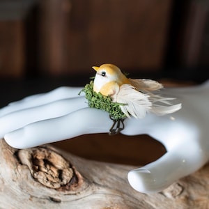 Bird Statement Ring, Birds Nest Ring, Woodland Fairy Ring, Bird Jewelry, Fairy Jewelry, Forest Jewelry, Fairy Costume, LARP, Fairy Gift