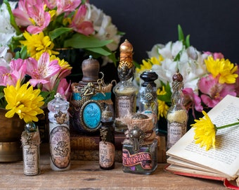 Fairy Magic, Potion Bottles, Good Magic, White Magic, Altered Bottle Art, Fairy Art, Upcycled Art, Apothecary Bottles
