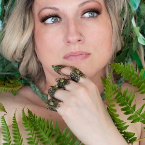 Handmade Jasper Stone Nail Claw Rings for Fantasy Costumes & Weddings