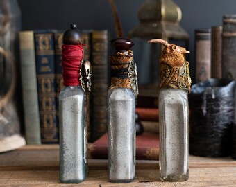 Magic Potion Bottles for Halloween from a Vintage Spice Rack