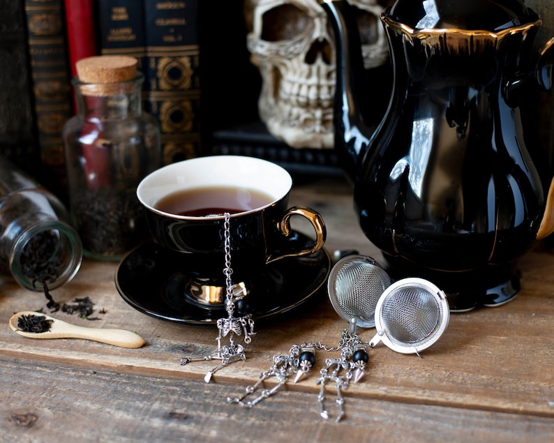 Skeleton Making Tea Skeleton Tea Infuser: Gothic Halloween Tea Party Gift - Etsy