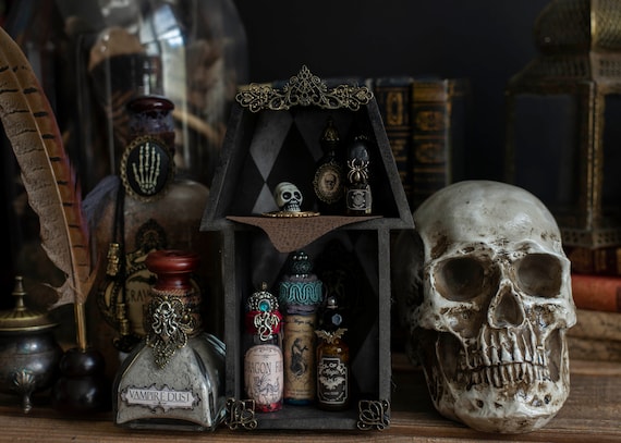 Halloween Apothecary Cabinet, Halloween Potions, Halloween Decor, Witch  Potion Bottles, Mini Apothecary, Halloween Potion Bottle Set 