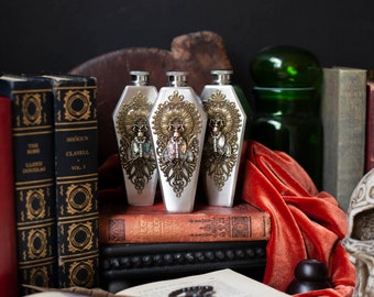 Scarab Beetle Coffin Flask, Gothic Flask, Coffin Bottle, Scarab Potion, Gothic Wedding, Hand Fasting, Vampire Flask, Dark Wedding