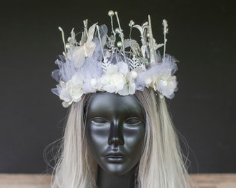 Snow Fairy Crown, Ice Queen Crown, Icicle Crown, Snow Queen, Fairy Costume, Winter Fairy, Winter Wedding Crown, Winter Forest Crown