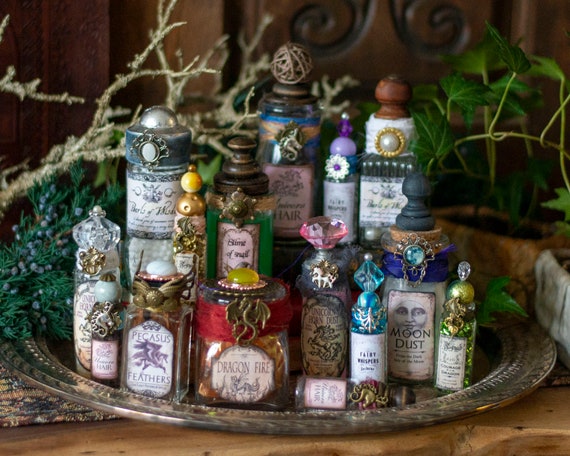Magic Potion Bottle, Fairy Potions, Enchanted Forest Moss