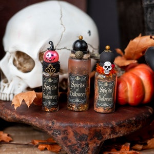 Halloween Potion Bottles, Altered Art Potion Bottles, Halloween Decor ...