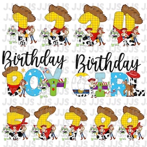 Story friends Birthday Boys Png, Story Toddler Png, Boy Girl Birthday Png, Family Birthday png, Birthday gift for kids