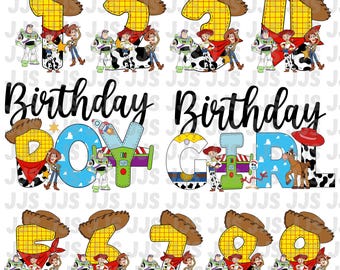 Story friends Birthday Boys Png, Story Toddler Png, Boy Girl Birthday Png, Family Birthday png, Birthday gift for kids