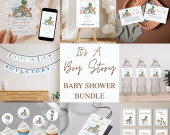 It's a Boy Story Baby Shower Bundle, Invitation, Games, Signs and more Story friends Digital and Printable Invite