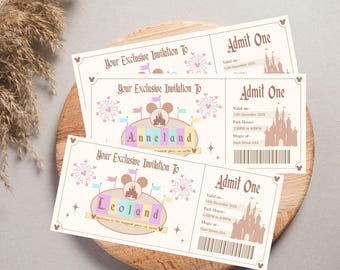 Boleto de cumpleaños de ratón, invitación con temática de ratón, plantilla editable, baby shower, descarga digital, fiesta divertida