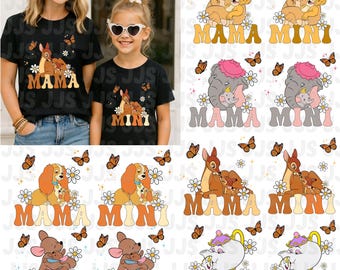 Mother's Day Png Bundle, Cartoon Mama Mini Png, Mouse and friends mama png, Mama Life Png, Best Mom Ever Png, Mother's Shirt Design
