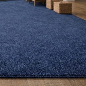 Handcrafted Navy Blue Area Rug | Modern Minimalist Style - Etsy