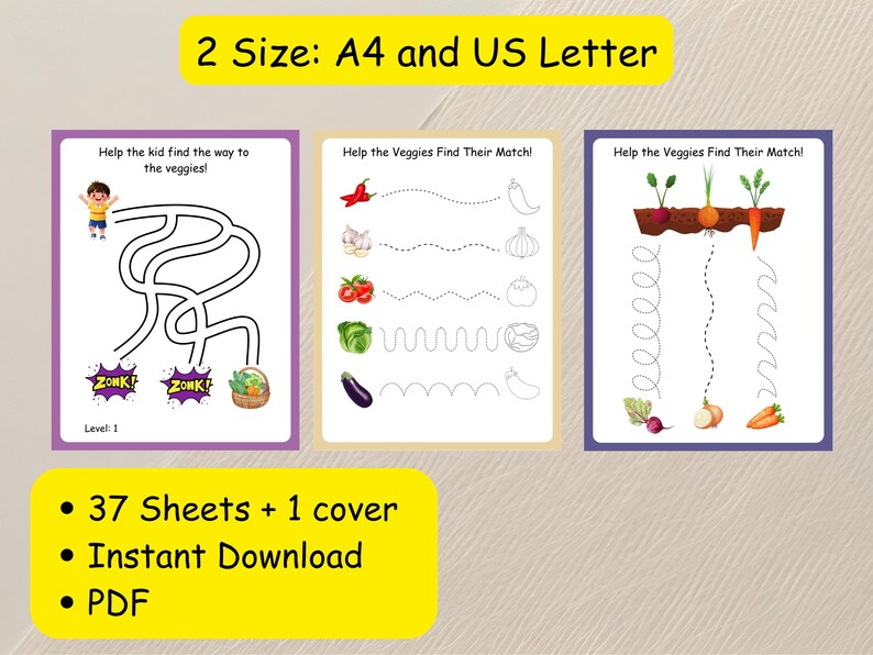 Vegetables Tracing Worksheets for Kids Fun Vegetable Coloring