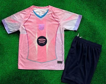Equipación de fútbol infantil – Edición rosa del Barcelona