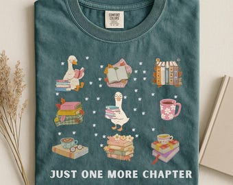 Comfort Colors Book Lover Shirt, Floral Bookish Reader Tee