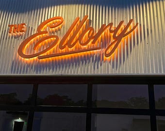 Letrero LED 3D personalizado con logotipo empresarial retroiluminado de metal, señalización LED para exteriores.