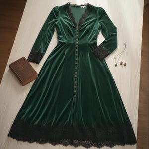 Vintage Velvet Dress a Line - Etsy