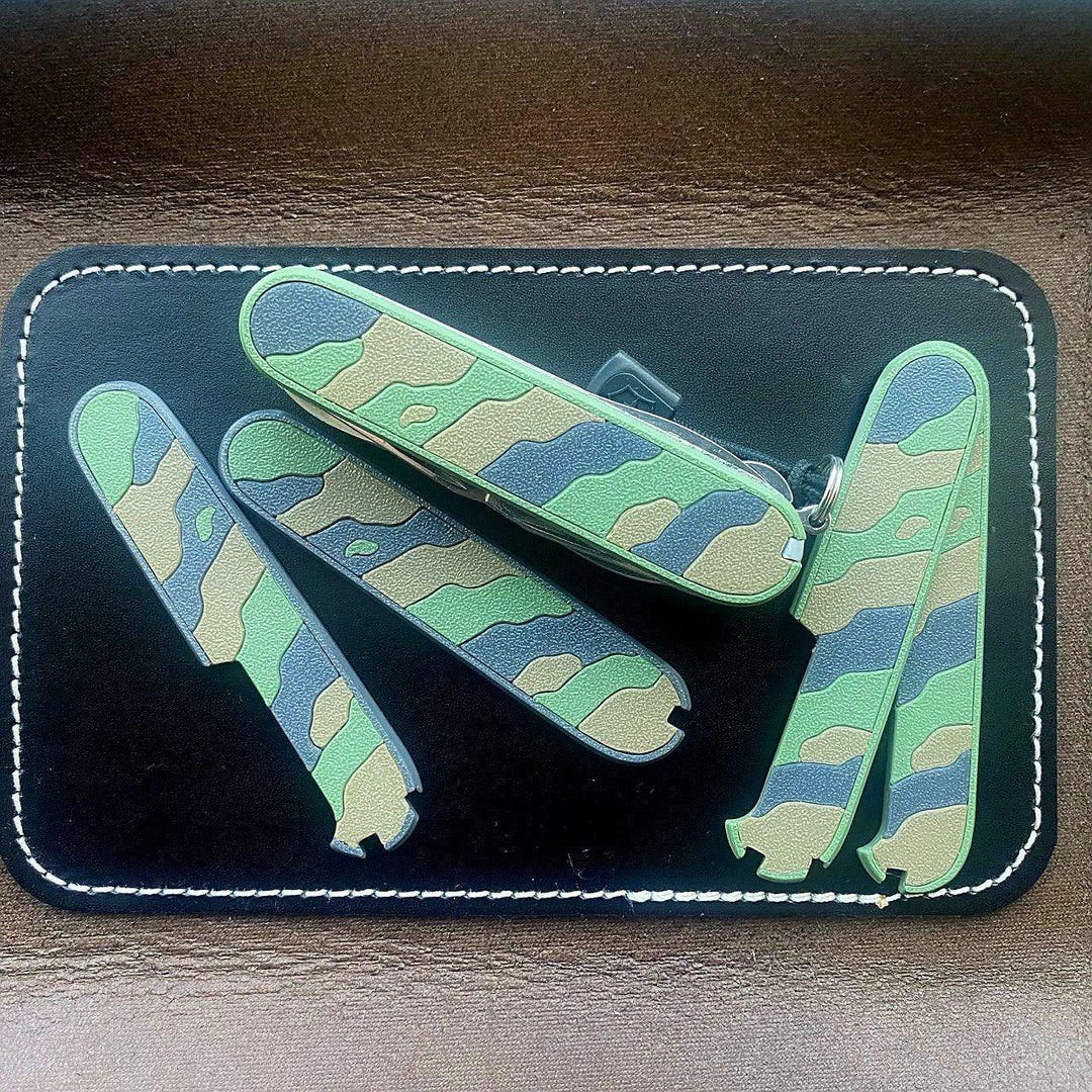 Scales Camouflage Plus 91мм for Swiss Army Knife SAK. Fits Victorinox
