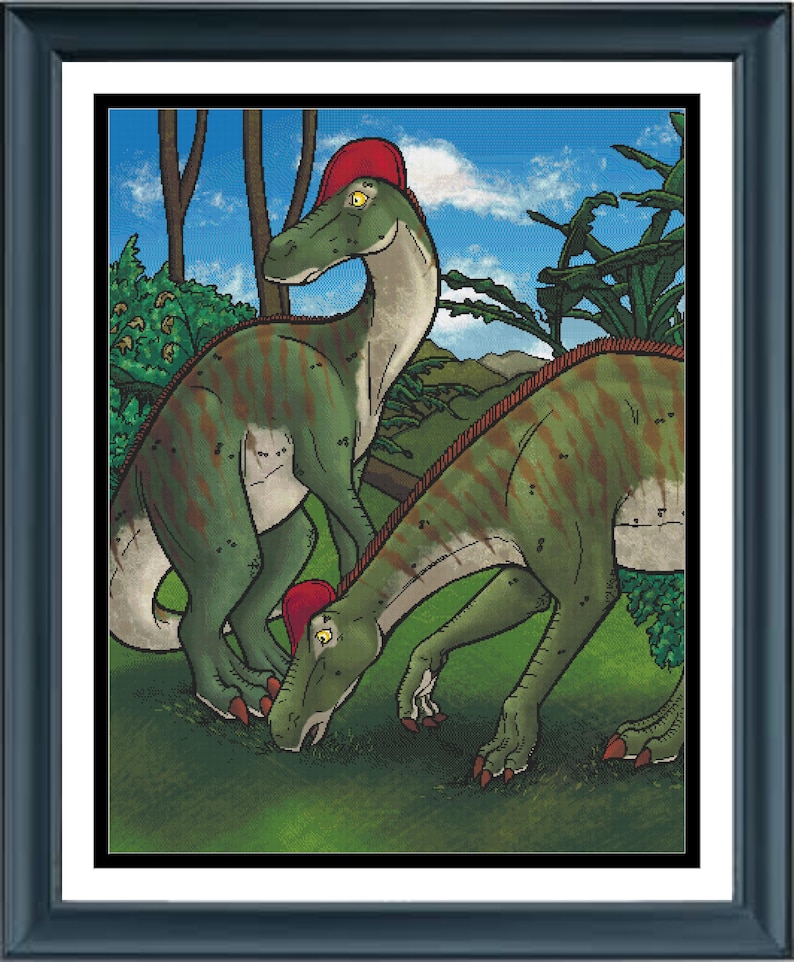Dinosaurs - Jumbo Sized Full Coverage Counted Cross Stitch Pattern image 6