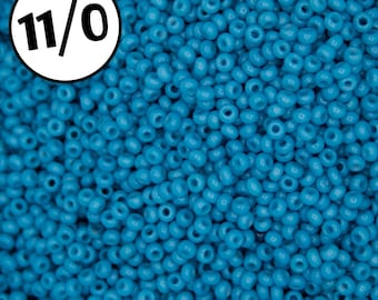 Glass 11/0 Rocaille Seed Beads | Blue | Approx 60g