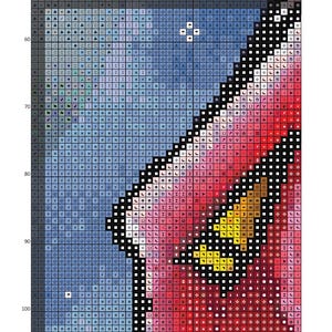 Red Dragon Cross Stitch Pattern | Mythical Creature Embroidery Chart | Instant Download image 5