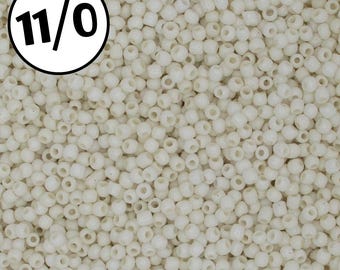 Rocaille 11/0 en verre | Crème | Environ 60 g