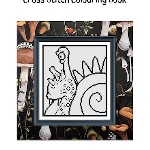 Evil Snail | Cross Stitch Colouring Book | Easy/Intermediate image 3