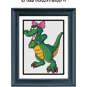 Happy Alligator | Small Sized Counted Cross Stitch Pattern | Beginner/Easy image 3