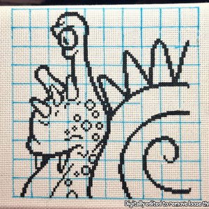 Evil Snail | Cross Stitch Colouring Book | Easy/Intermediate image 2