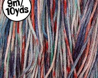 Hand-Dyed Embroidery Floss | Midnight | Six Strands, approx 9m / 10yds