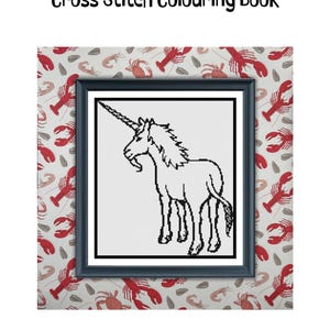 Rainbow Unicorn | Cross Stitch Colouring Book | Beginner/Easy image 4