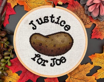 Justice for Joe | Small Sized Counted Cross Stitch Pattern | Easy/Intermediate