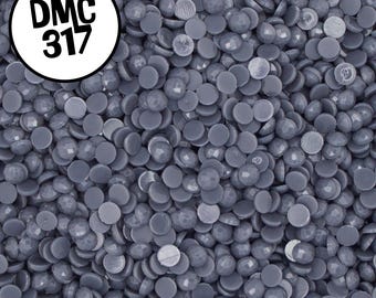 Round Diamond Painting Drills | DMC-317 Colour Match | 30g - Approx 6,000 Beads
