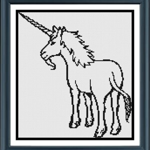 Rainbow Unicorn | Cross Stitch Colouring Book | Beginner/Easy image 2