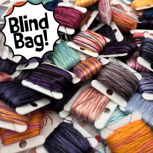 Hand-Dyed Embroidery Floss Grab Bag: 9 Meters Cotton Thread Pack